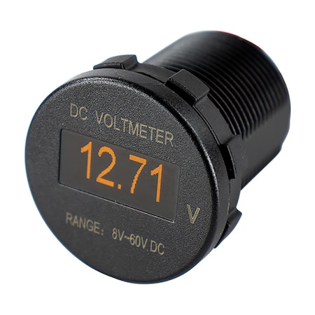 Sea-Dog OLED Voltmeter - Round 421600-1